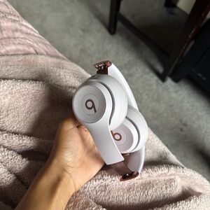 Beats by Dre White and Brown Over-Ear Headphones
